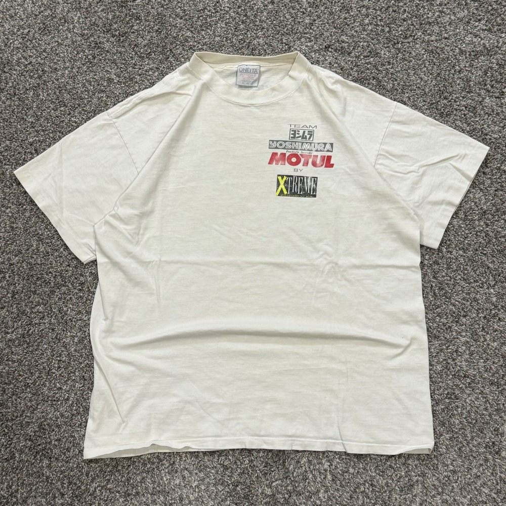 Vintage 1992 Yoshimura Suzuki Motul Racing T-Shirt XL Oneita Single Stitch USA